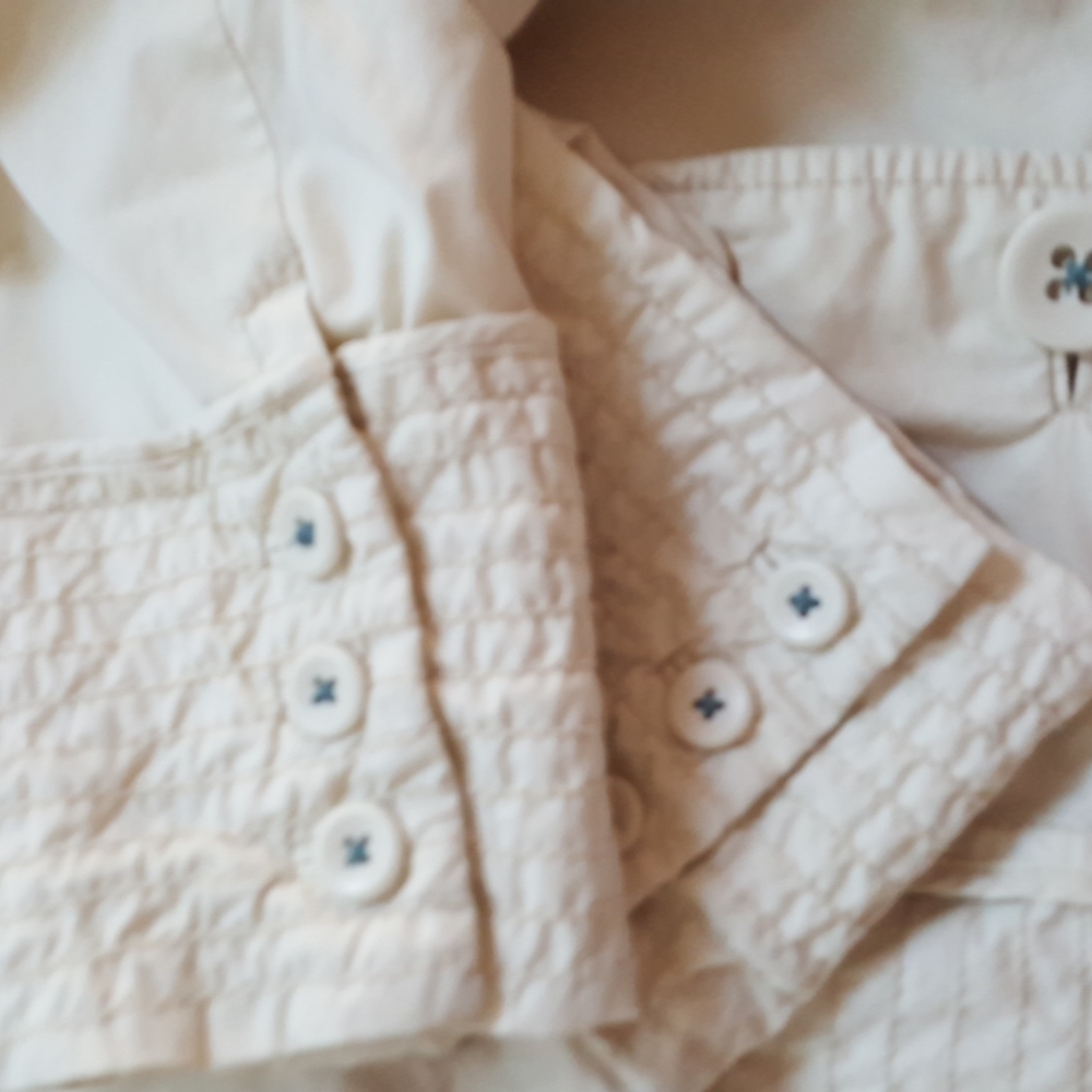 Anthropologie vintage beige size 8r jacket (green thteads) - Picture 7 of 10